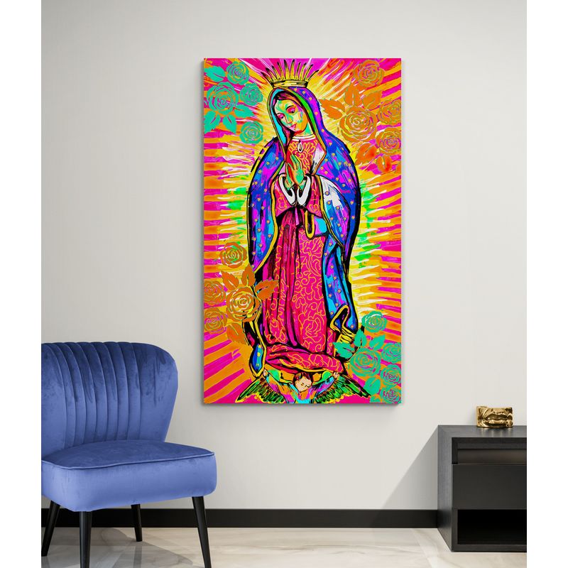 TAYRONA STORE - Cuadro En Lienzo Religioso Virgen De Guadalupe 018 60x105cm