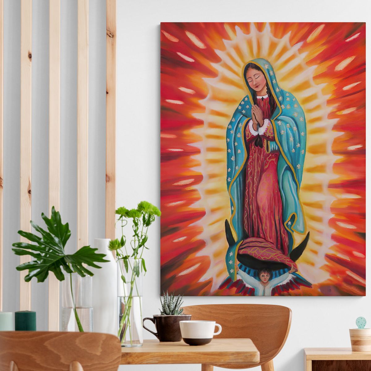 TAYRONA STORE - Cuadro En Lienzo Religioso Virgen De Guadalupe 019 75x100cm