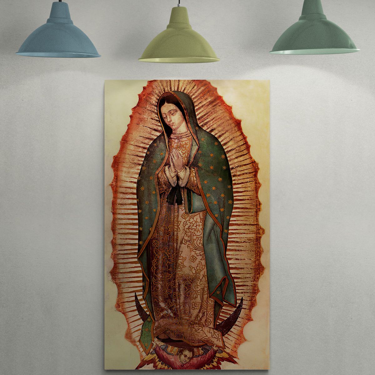 TAYRONA STORE - Cuadro En Lienzo Religioso Virgen De Guadalupe 021 45x80cm