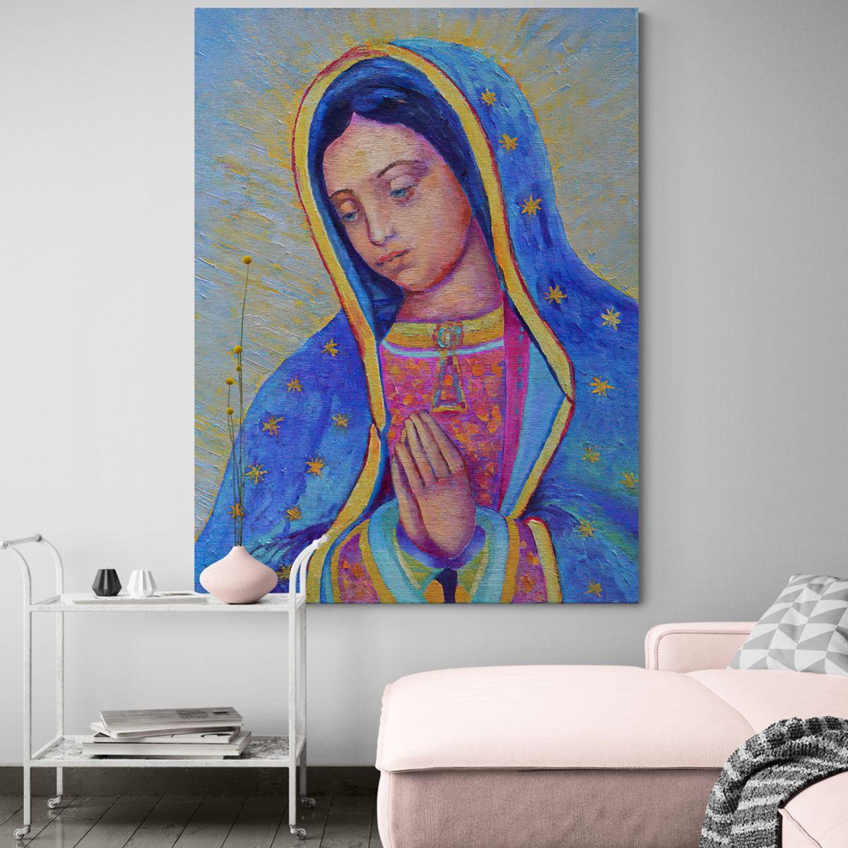 TAYRONA STORE - Cuadro En Lienzo Religioso Virgen De Guadalupe 027 100x135cm