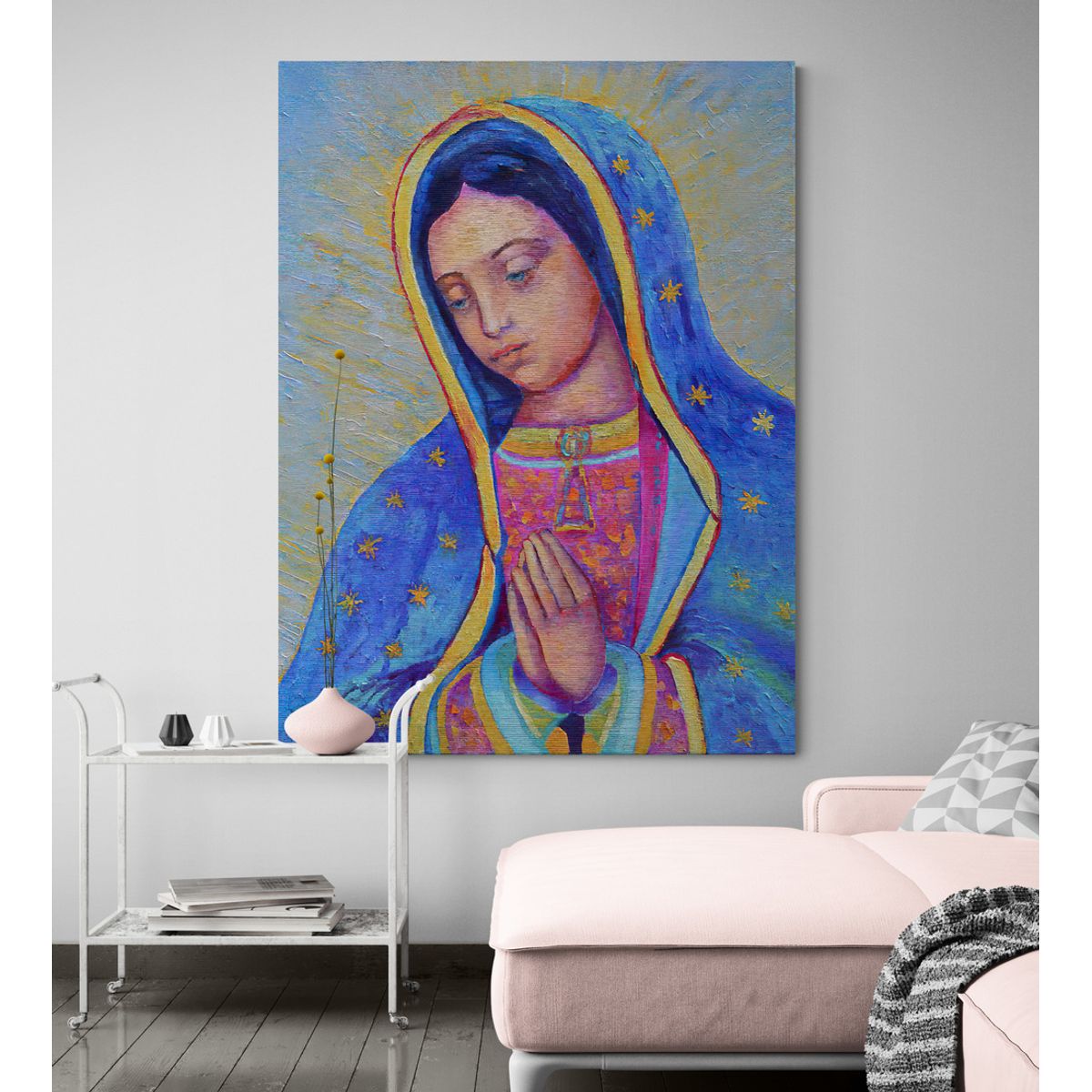 TAYRONA STORE - Cuadro En Lienzo Religioso Virgen De Guadalupe 027 100x135cm