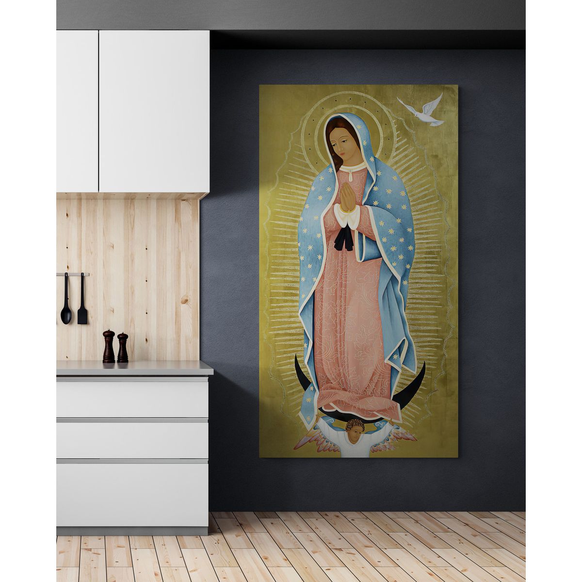TAYRONA STORE - Cuadro En Lienzo Religioso Virgen De Guadalupe 030 65x120cm