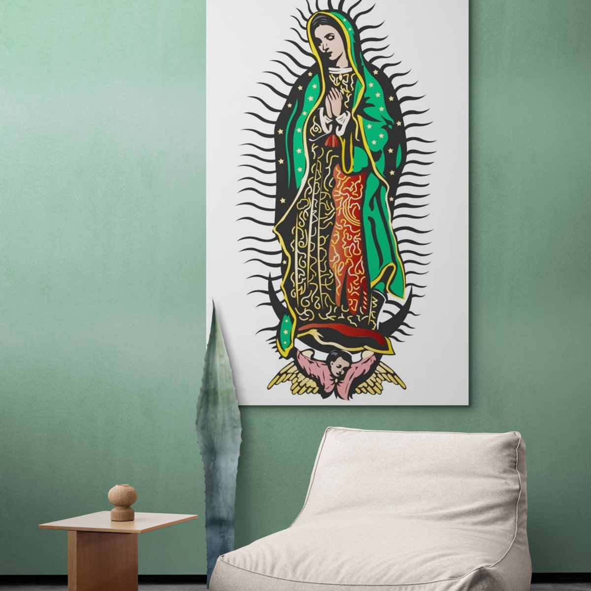 TAYRONA STORE - Cuadro En Lienzo Religioso Virgen De Guadalupe 033 75x120cm