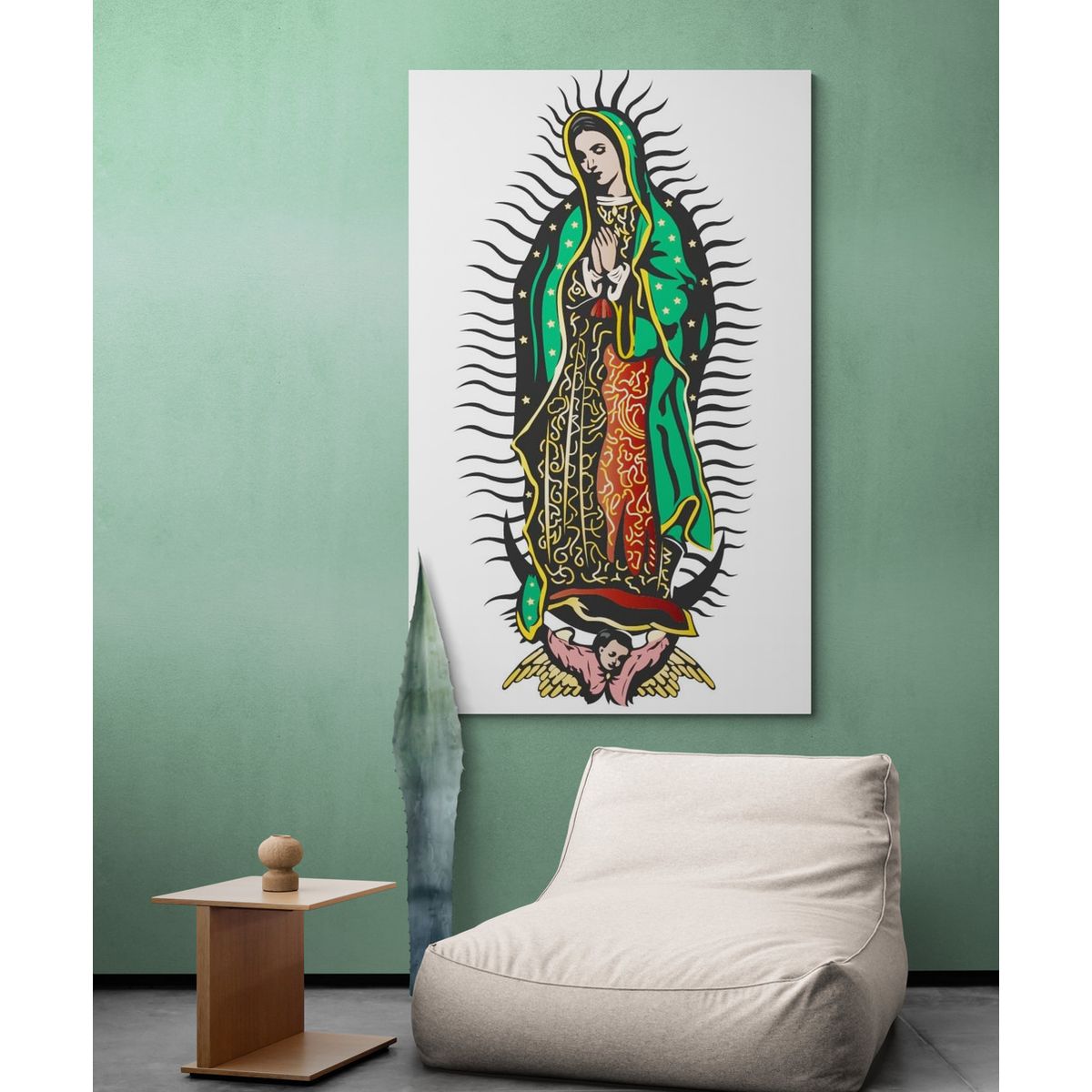 TAYRONA STORE - Cuadro En Lienzo Religioso Virgen De Guadalupe 033 75x120cm