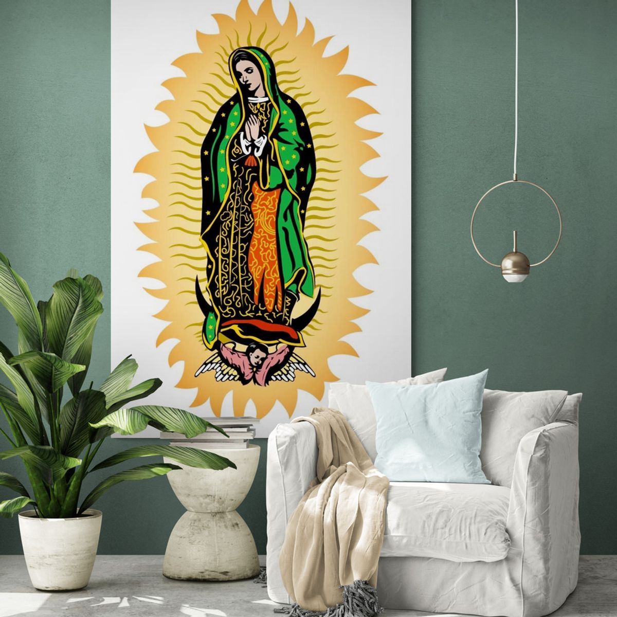 TAYRONA STORE - Cuadro En Lienzo Religioso Virgen De Guadalupe 034 50x70cm