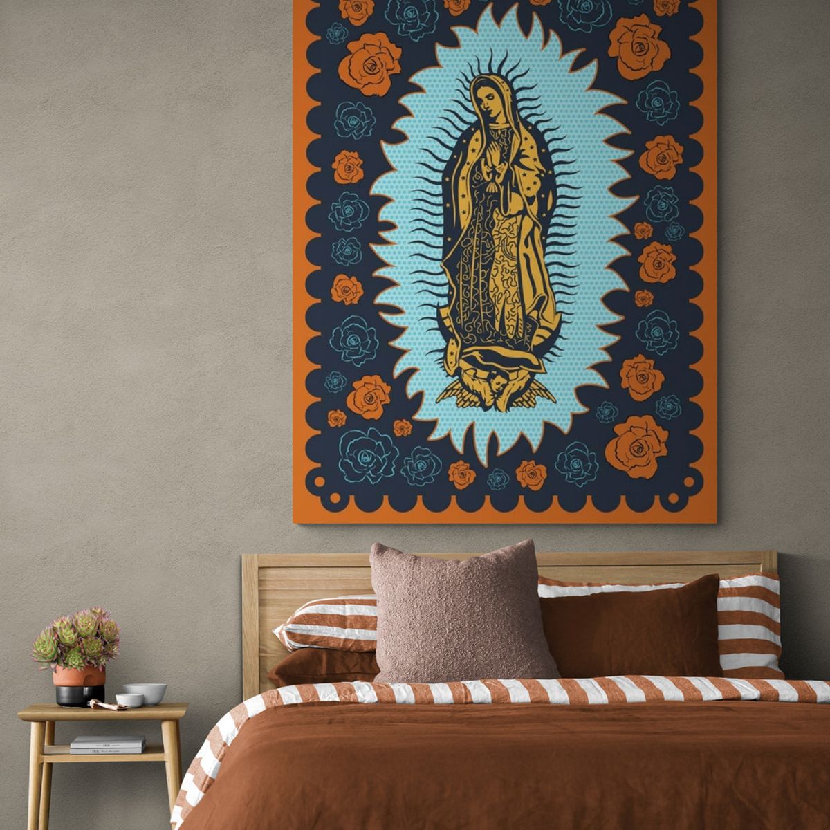 TAYRONA STORE - Cuadro En Lienzo Religioso Virgen De Guadalupe 035 75x100cm