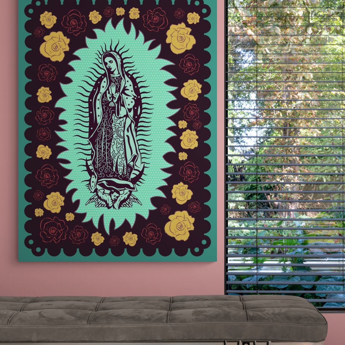 TAYRONA STORE - Cuadro En Lienzo Religioso Virgen De Guadalupe 036 100x135cm