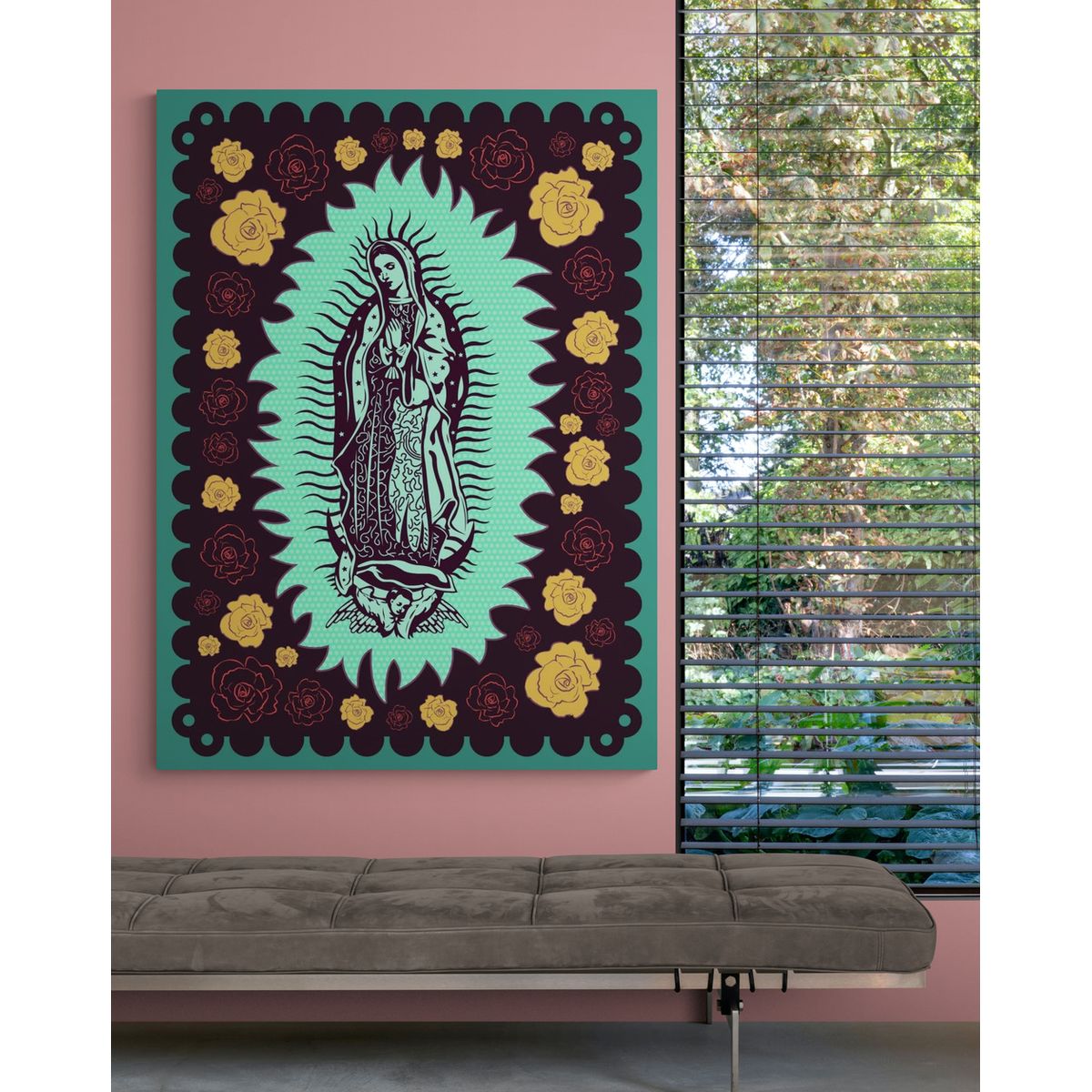 TAYRONA STORE - Cuadro En Lienzo Religioso Virgen De Guadalupe 036 100x135cm