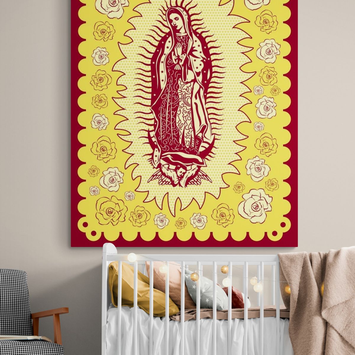 TAYRONA STORE - Cuadro En Lienzo Religioso Virgen De Guadalupe 037 75x100cm