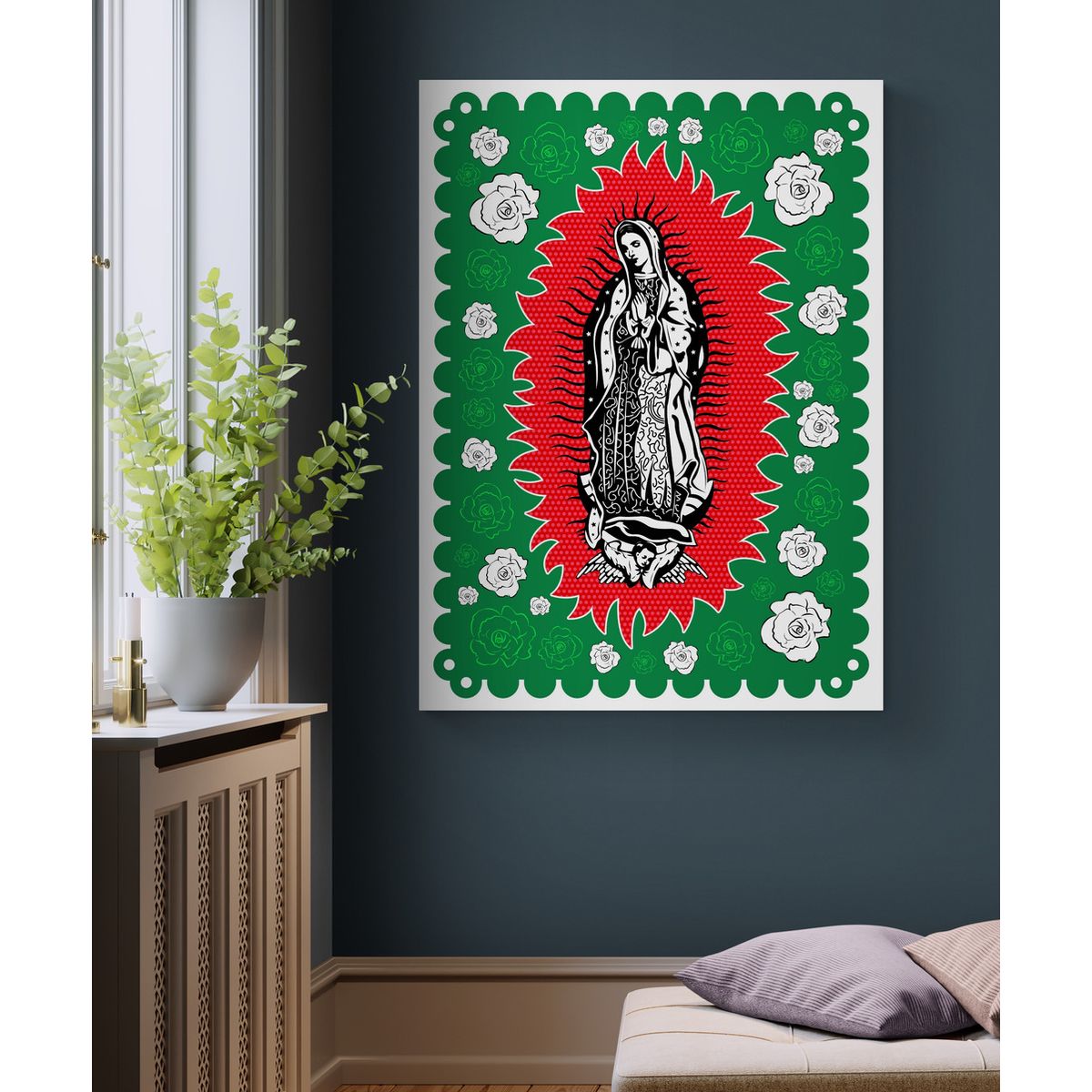 TAYRONA STORE - Cuadro En Lienzo Religioso Virgen De Guadalupe 040 75x100cm