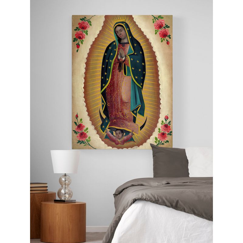 TAYRONA STORE - Cuadro En Lienzo Religioso Virgen De Guadalupe 046 75x100cm