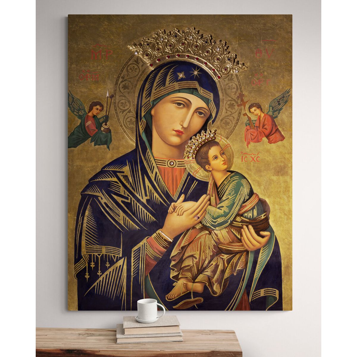 TAYRONA STORE - Cuadro En Lienzo Religioso Virgen Maria 009 60x80cm