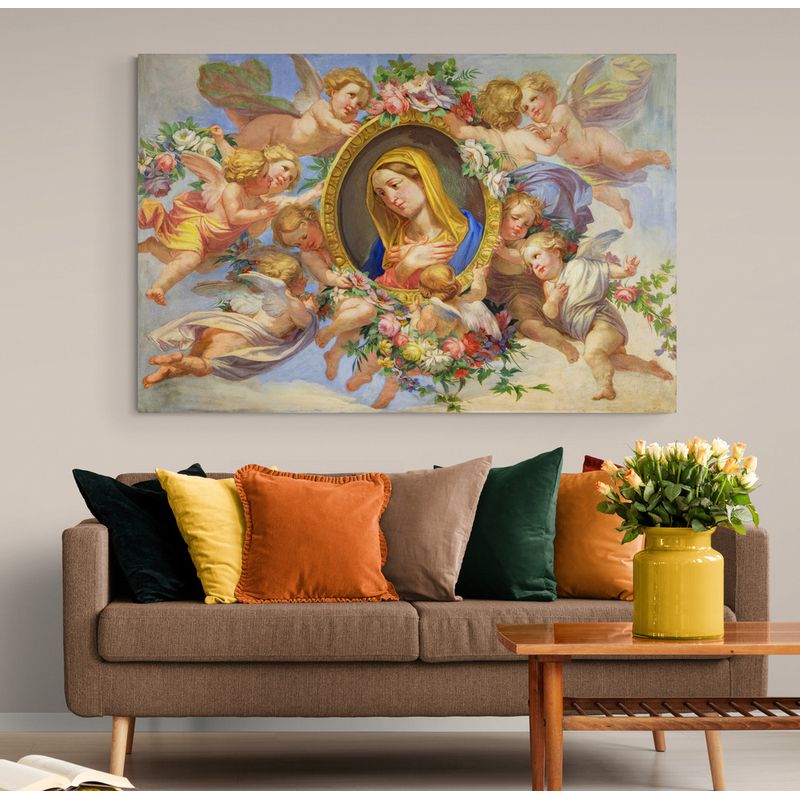 TAYRONA STORE - Cuadro En Lienzo Religioso Virgen Maria 011 120x80cm