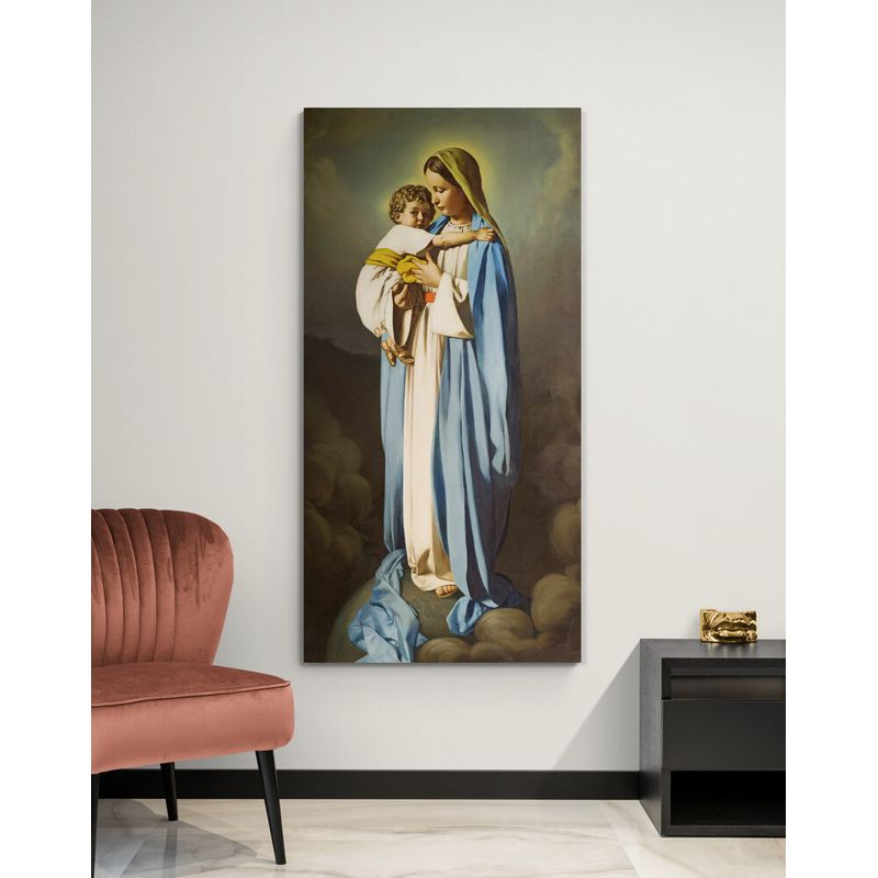 TAYRONA STORE - Cuadro En Lienzo Religioso Virgen Maria 014 50x100cm