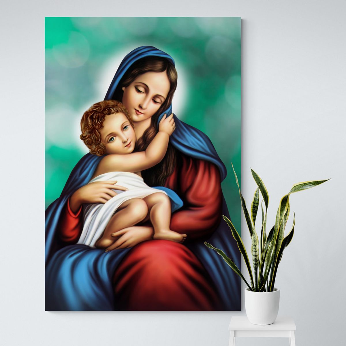 TAYRONA STORE - Cuadro En Lienzo Religioso Virgen Maria 015 50x70cm