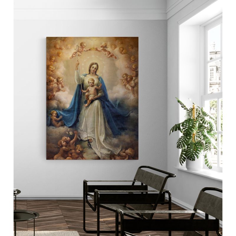 TAYRONA STORE - Cuadro En Lienzo Religioso Virgen Maria 017 60x80cm