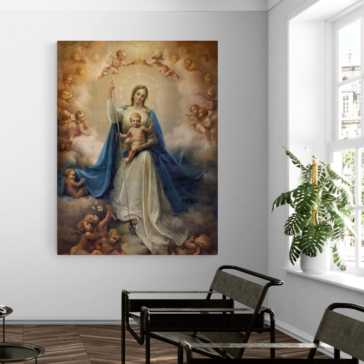 TAYRONA STORE - Cuadro En Lienzo Religioso Virgen Maria 017 75x100cm