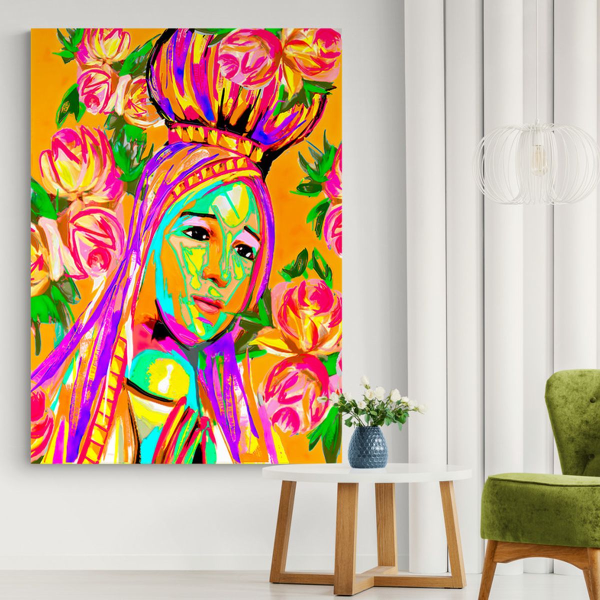 TAYRONA STORE - Cuadro En Lienzo Religioso Virgen Maria 019 100x150cm