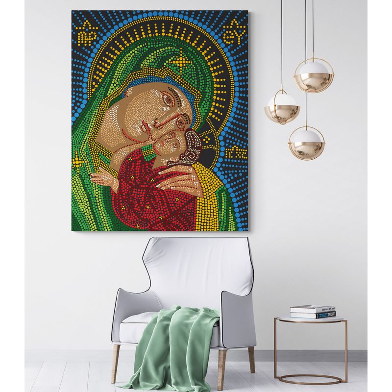 TAYRONA STORE - Cuadro En Lienzo Religioso Virgen Maria 023 80x100cm