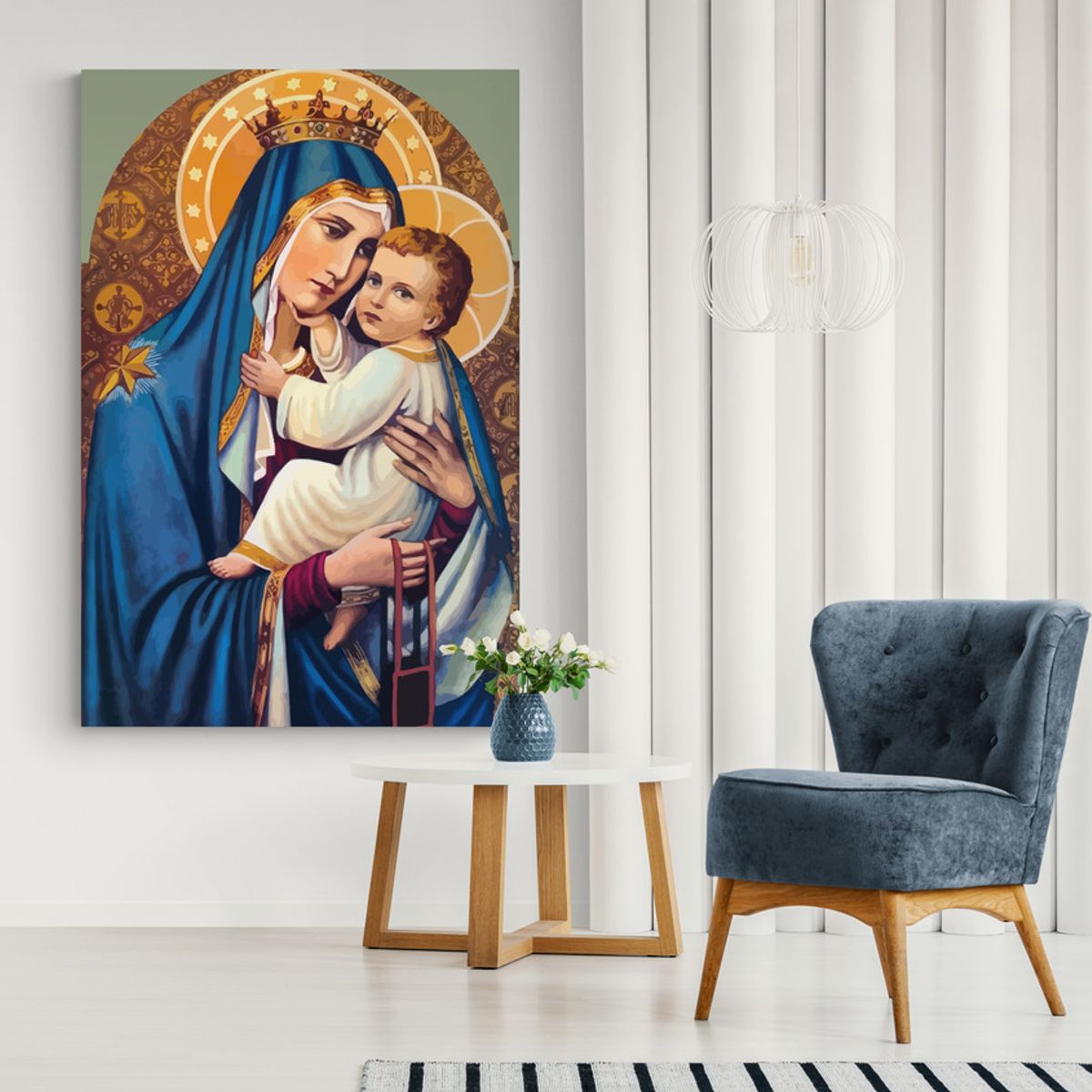 TAYRONA STORE - Cuadro En Lienzo Religioso Virgen Maria 024 100x150cm