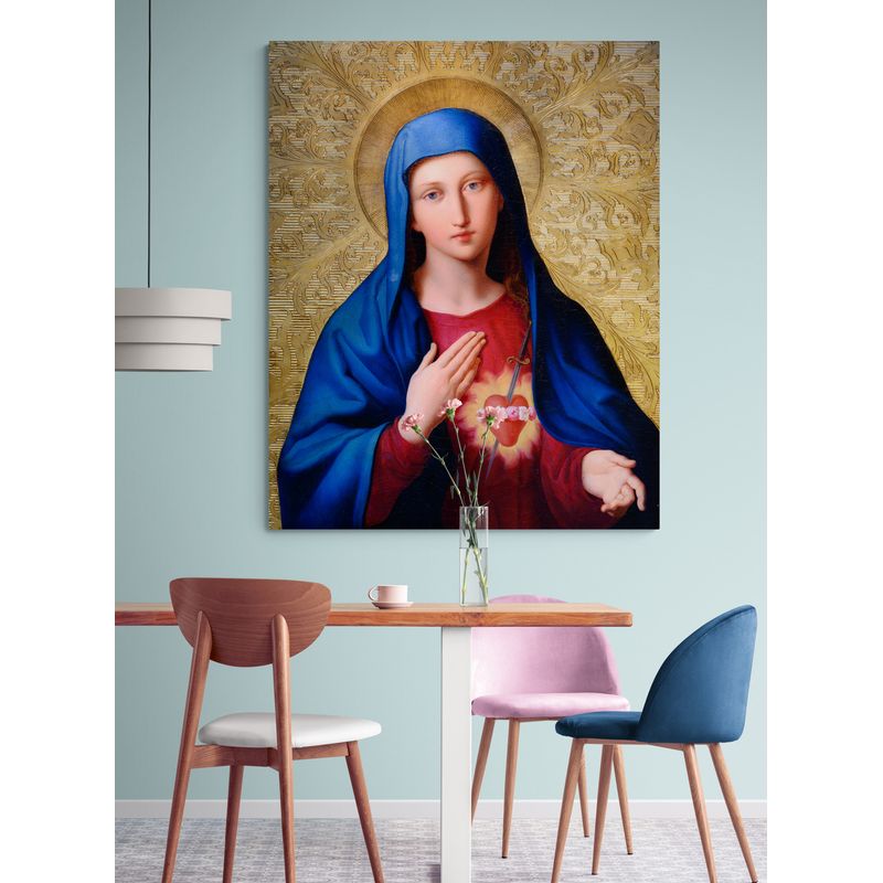 TAYRONA STORE - Cuadro En Lienzo Religioso Virgen Maria 029 60x75cm