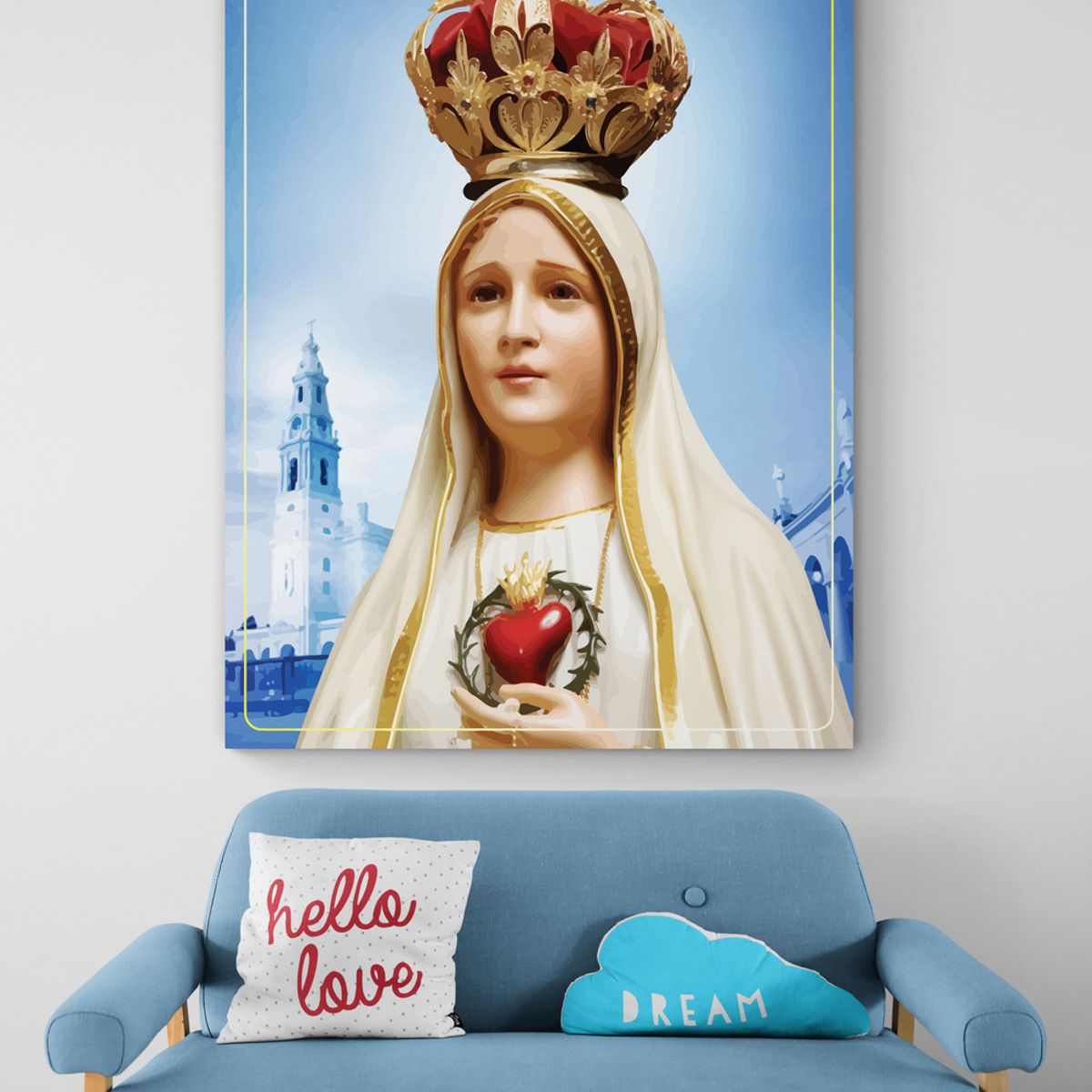 TAYRONA STORE - Cuadro En Lienzo Religioso Virgen Maria 030 100x140cm