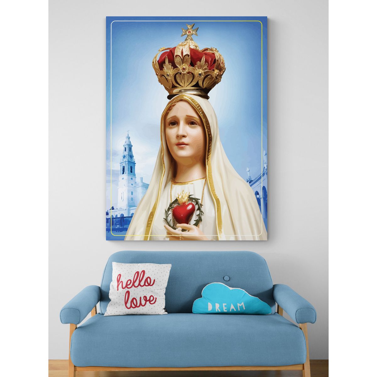 TAYRONA STORE - Cuadro En Lienzo Religioso Virgen Maria 030 100x140cm