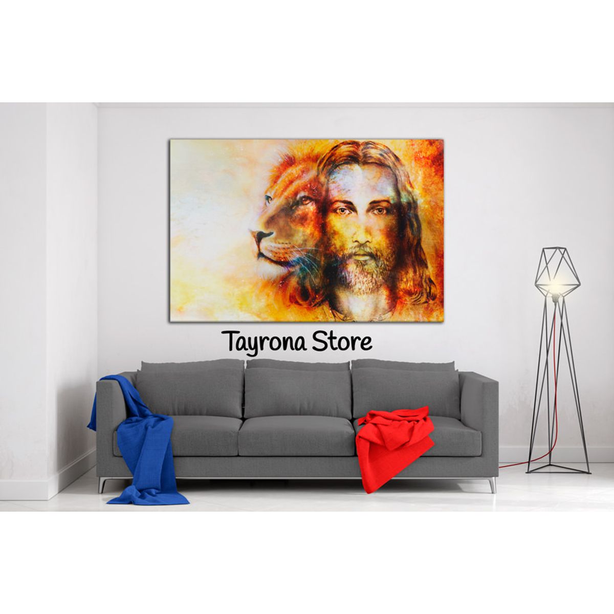TAYRONA STORE - Cuadro En Lienzo Religioso Jesús Cristo 09 150x100cm
