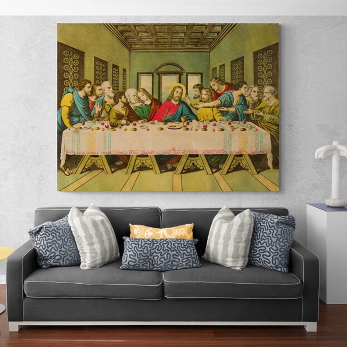 TAYRONA STORE - Cuadro En Lienzo Religioso Ultima Cena 159 80x60cm