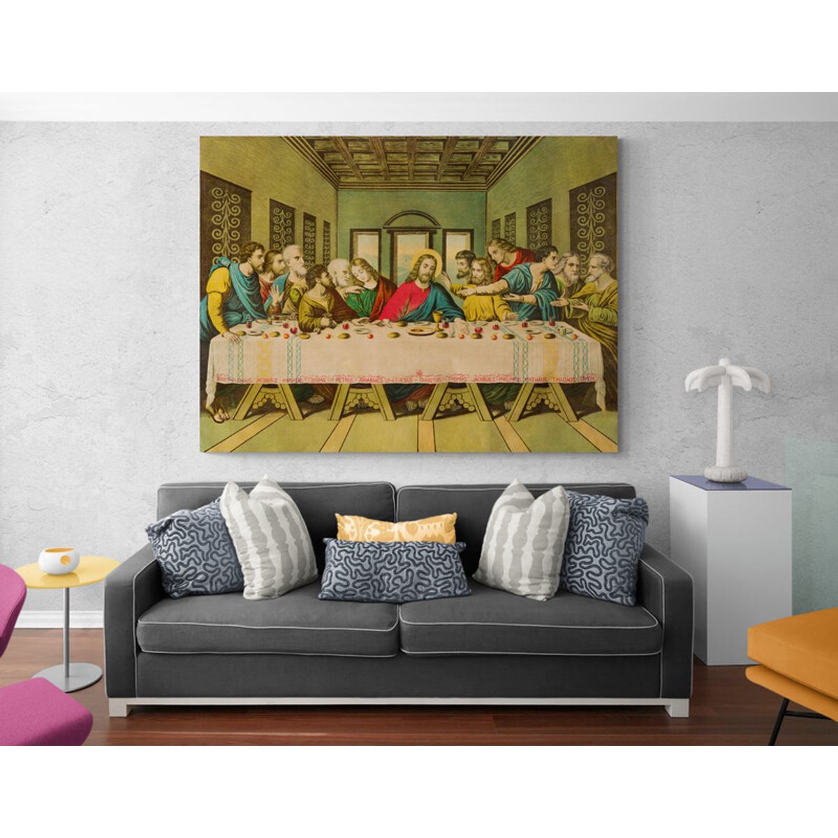 TAYRONA STORE - Cuadro En Lienzo Religioso Ultima Cena 159 80x60cm