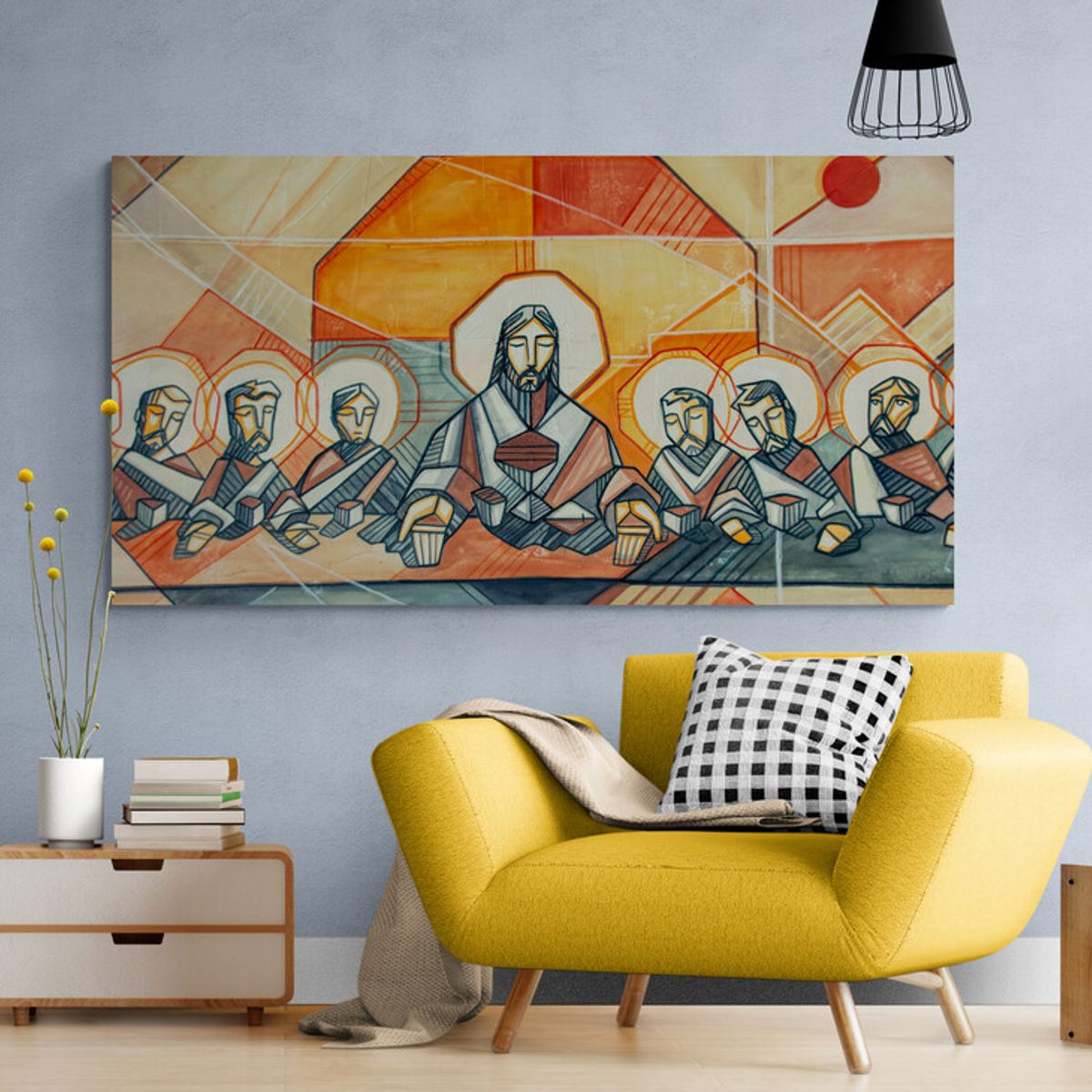 TAYRONA STORE - Cuadro En Lienzo Religioso Ultima Cena 162 150x80cm