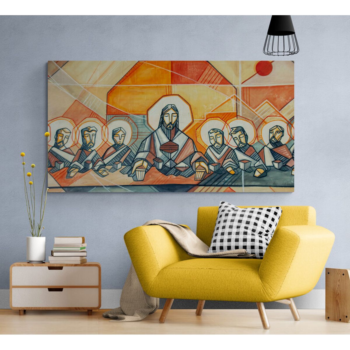 TAYRONA STORE - Cuadro En Lienzo Religioso Ultima Cena 162 150x80cm