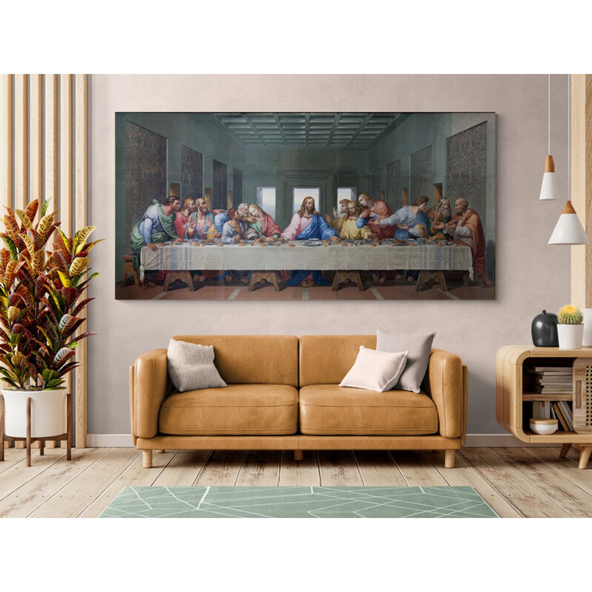 TAYRONA STORE - Cuadro Lienzo Religion Ultima Cena 164 Leonardo Da Vinci 150x75cm