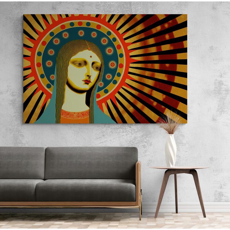 TAYRONA STORE - Cuadro En Lienzo Religioso Virgen Maria 079 50x35cm
