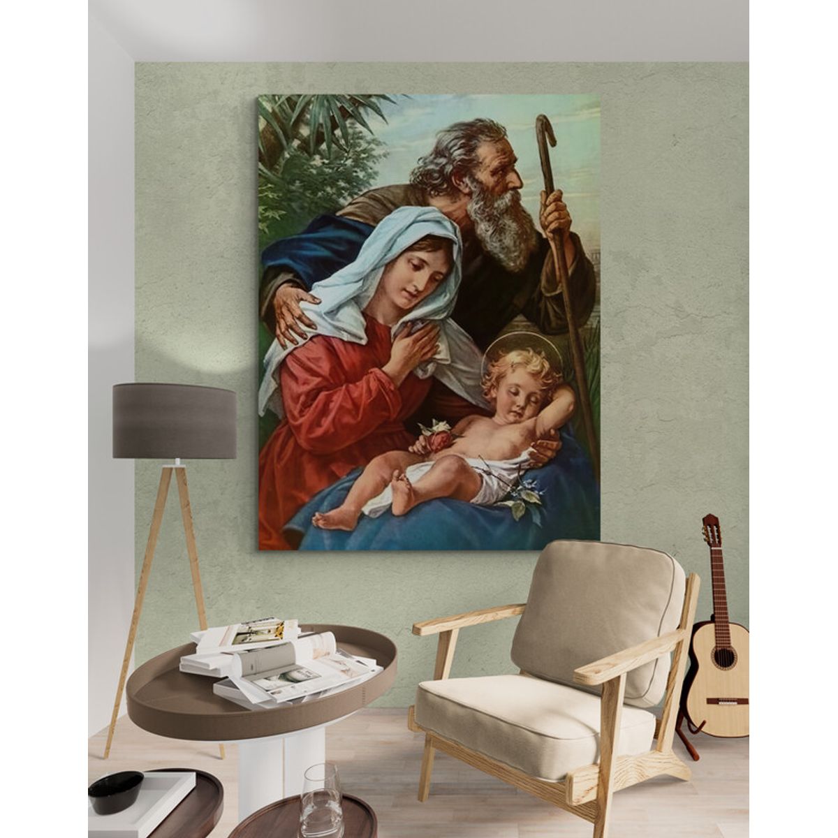 TAYRONA STORE - Cuadro En Lienzo Religioso Sagrada Familia 019 60x80cm