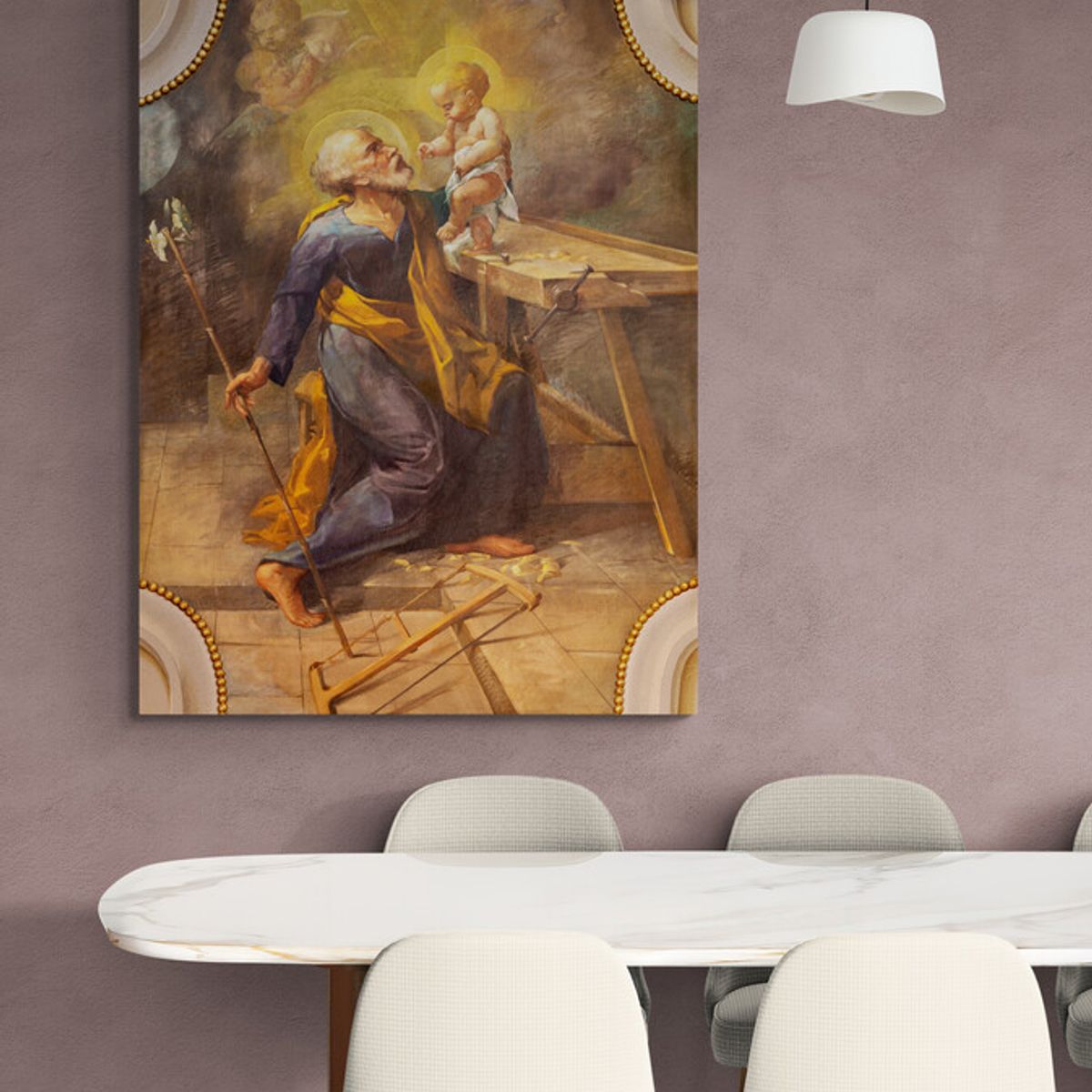 TAYRONA STORE - Cuadro En Lienzo Religioso San Jose 006 75x100cm.