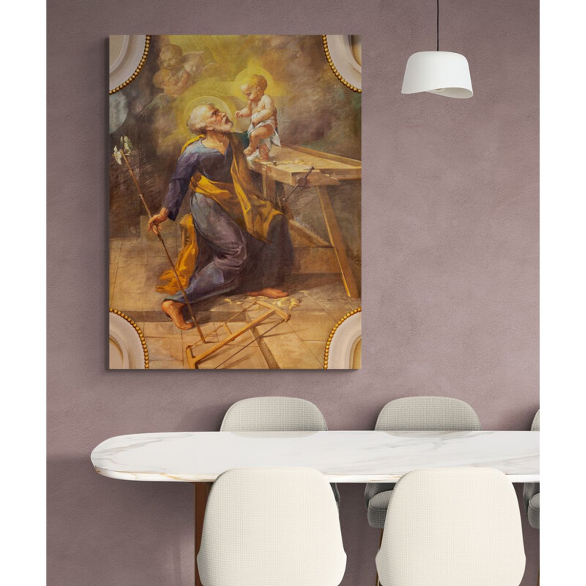 TAYRONA STORE - Cuadro En Lienzo Religioso San Jose 006 75x100cm.