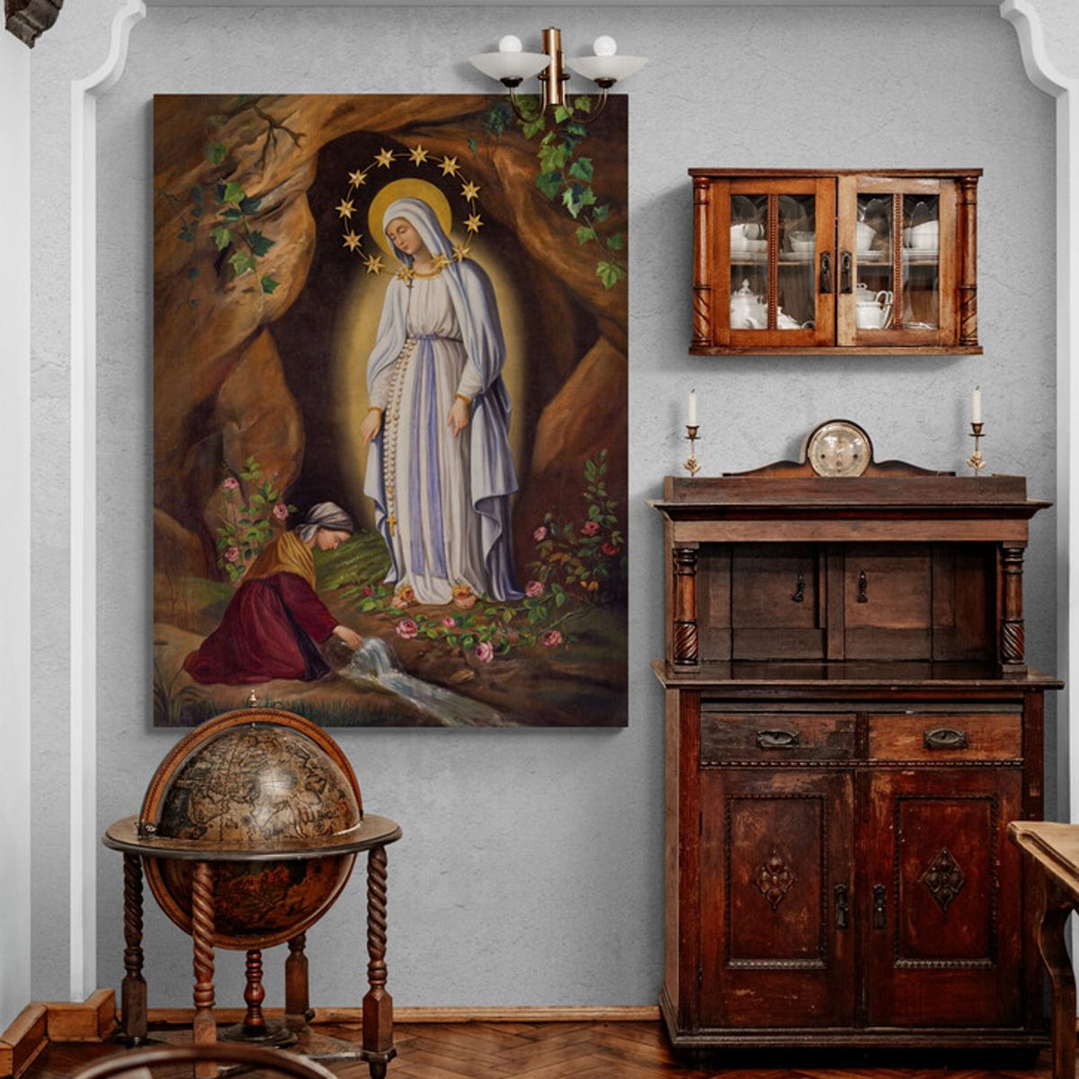 TAYRONA STORE - Cuadro En Lienzo Religioso Virgen Maria 066 30x40cm