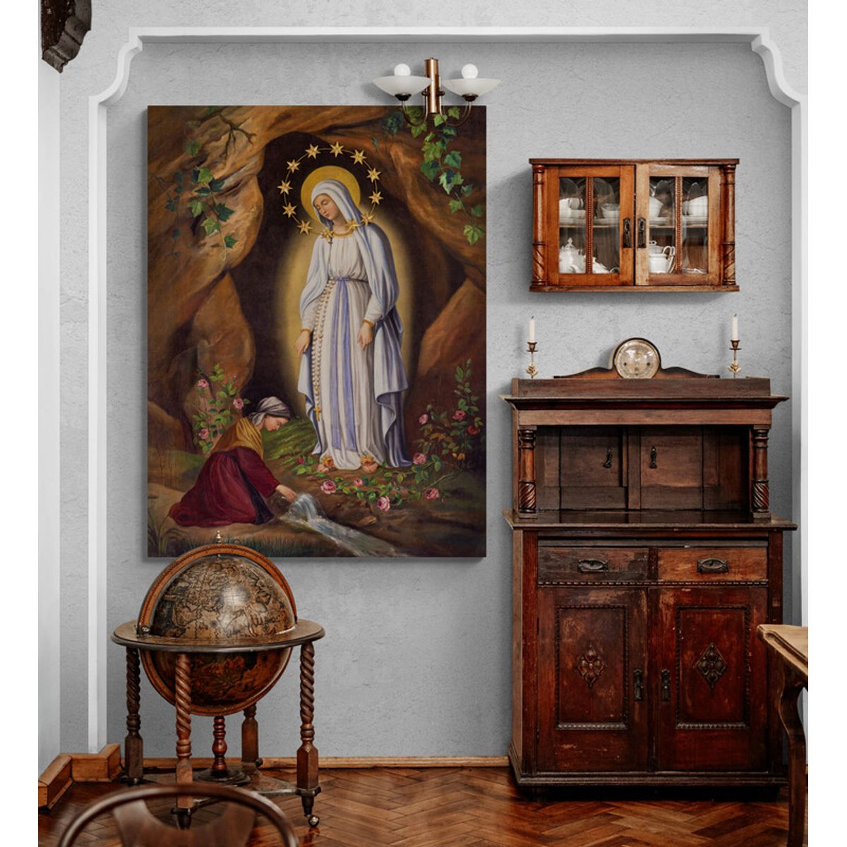 TAYRONA STORE - Cuadro En Lienzo Religioso Virgen Maria 066 75x100cm