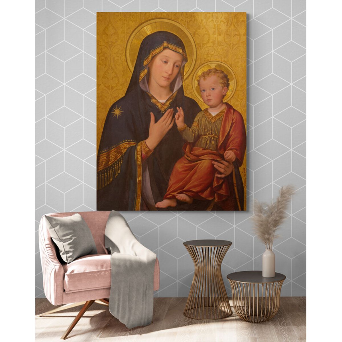 TAYRONA STORE - Cuadro En Lienzo Religioso Virgen Maria 068 100x135cm.