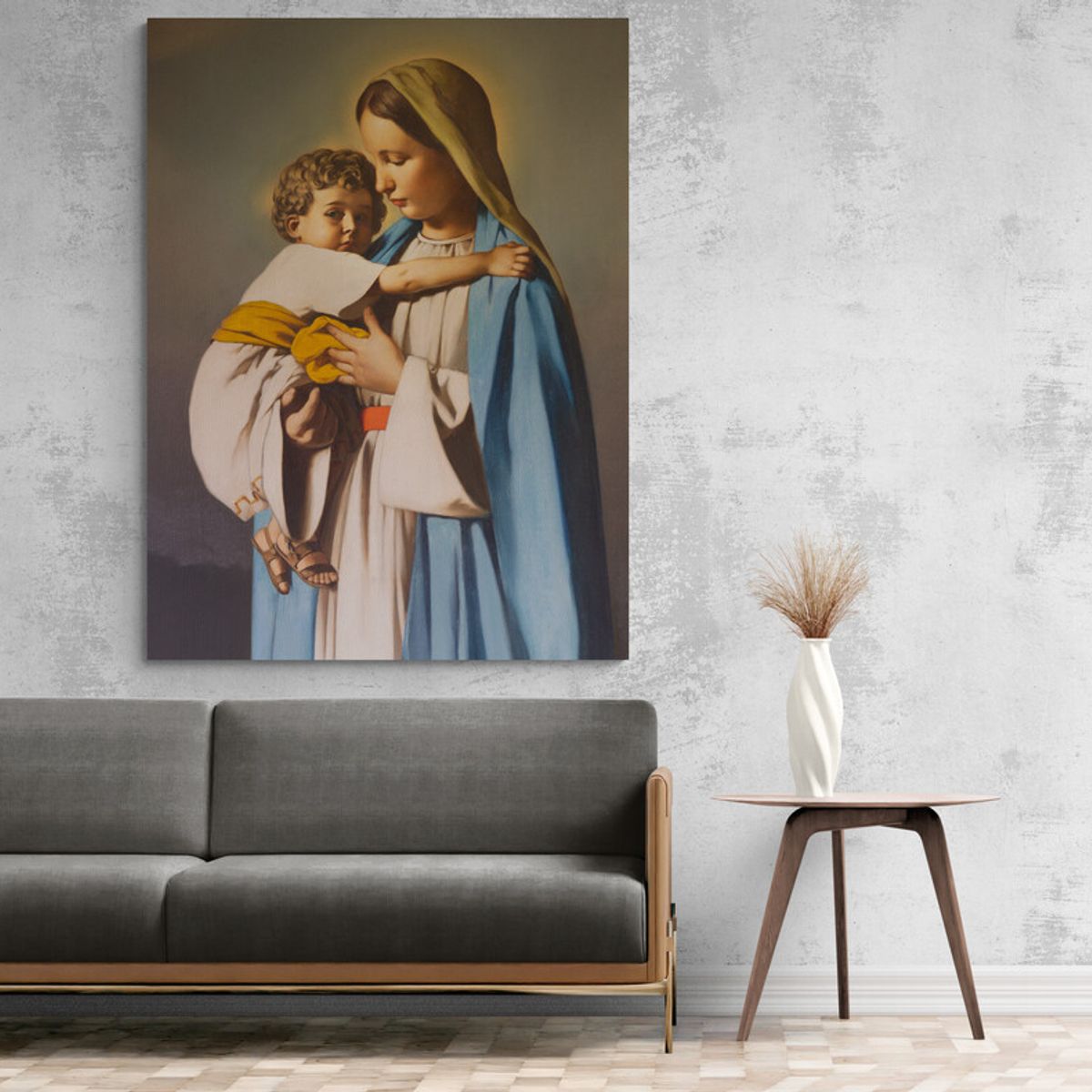 TAYRONA STORE - Cuadro En Lienzo Religioso Virgen Maria 074 60x80cm