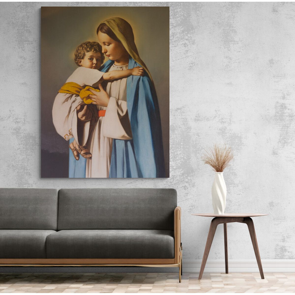 TAYRONA STORE - Cuadro En Lienzo Religioso Virgen Maria 074 60x80cm