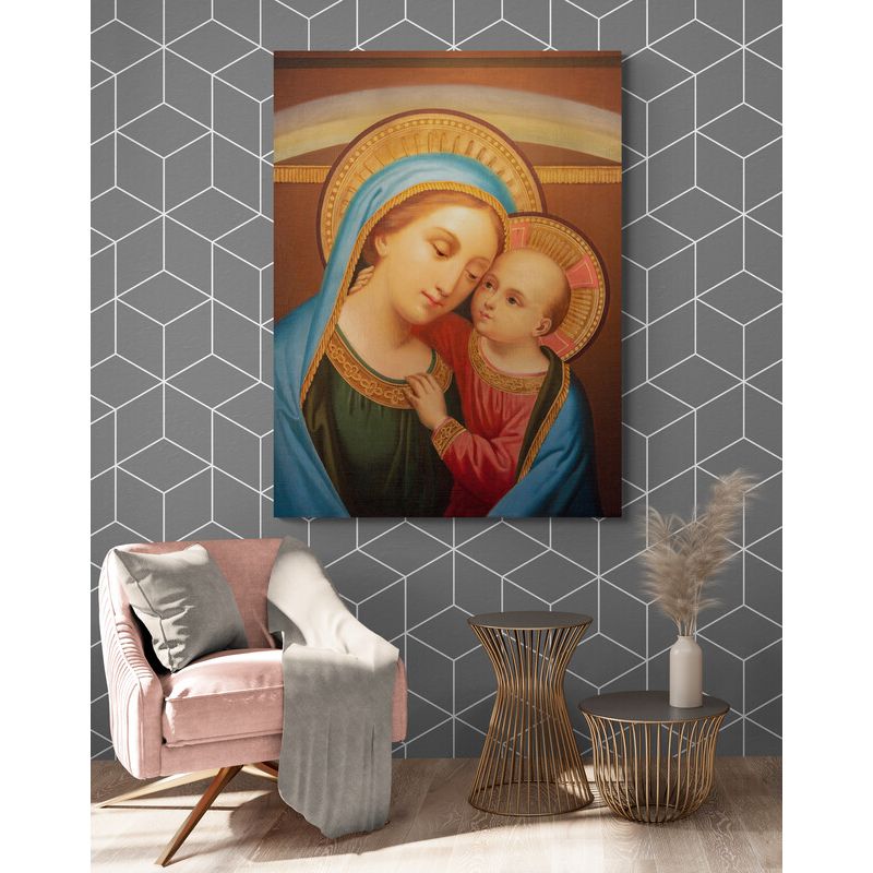TAYRONA STORE - Cuadro En Lienzo Religioso Virgen Maria 075 30x40cm