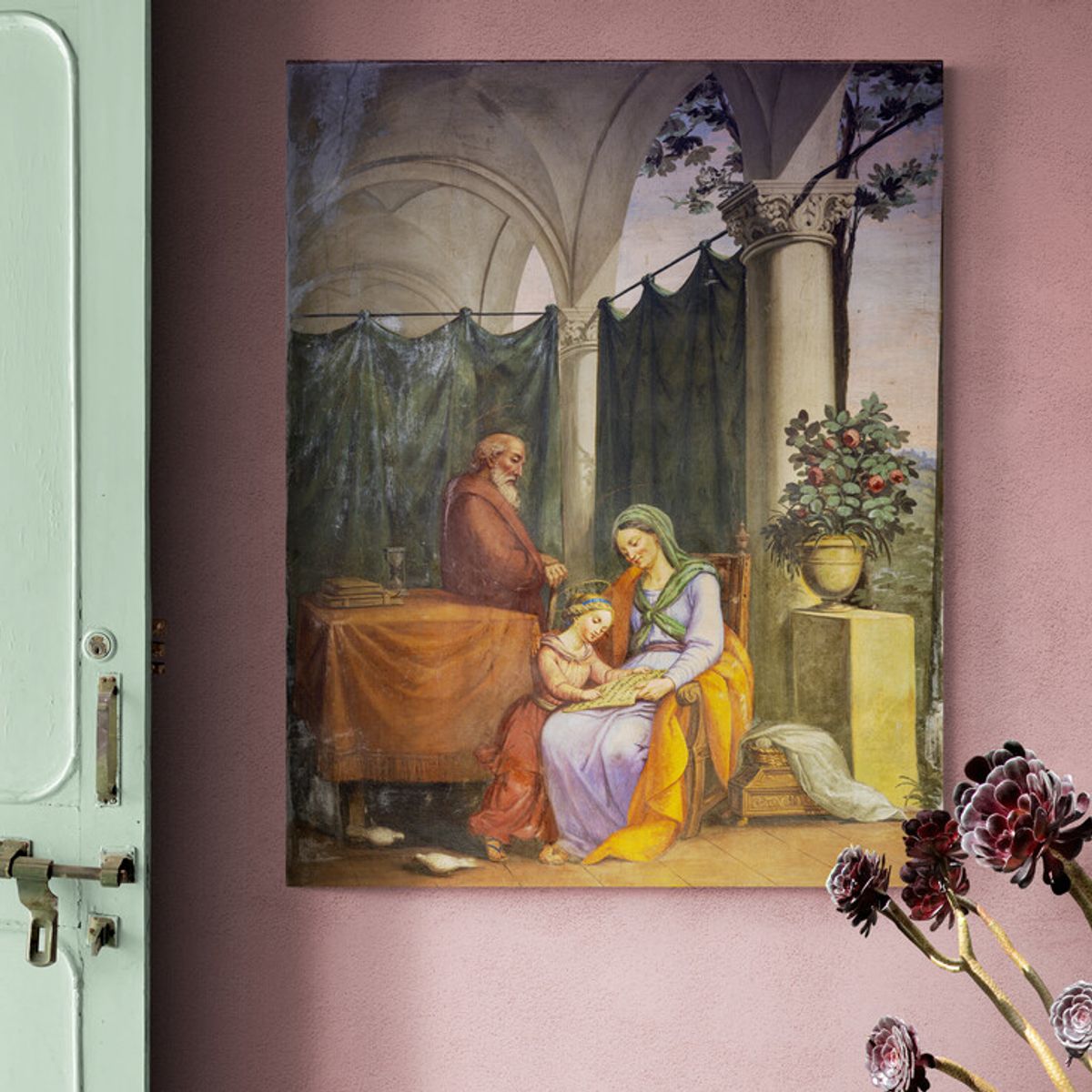 TAYRONA STORE - Cuadro En Lienzo Religioso Sagrada Familia 016 80x100cm