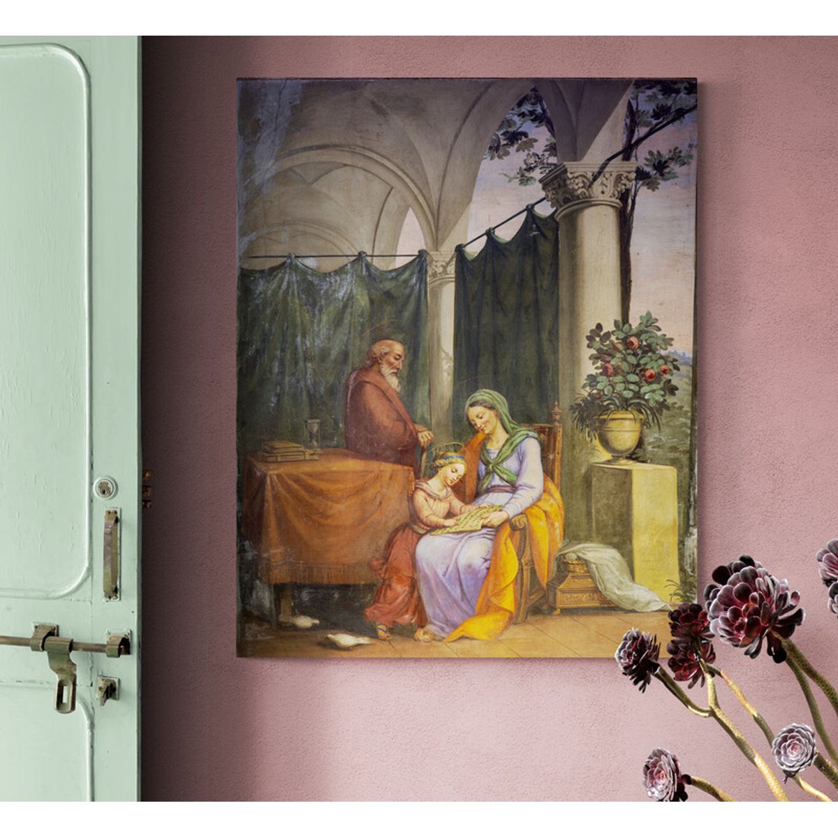 TAYRONA STORE - Cuadro En Lienzo Religioso Sagrada Familia 016 80x100cm