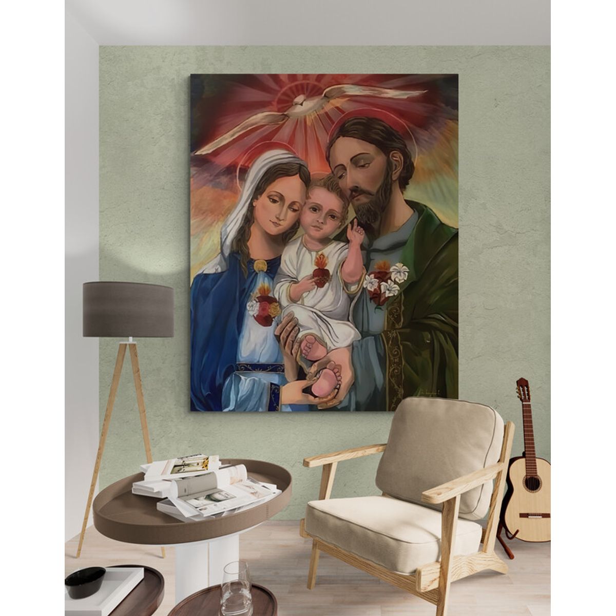 TAYRONA STORE - Cuadro En Lienzo Religioso Sagrada Familia 019 100x125cm