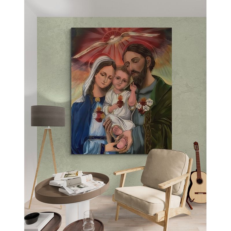 TAYRONA STORE - Cuadro En Lienzo Religioso Sagrada Familia 019 120x150cm