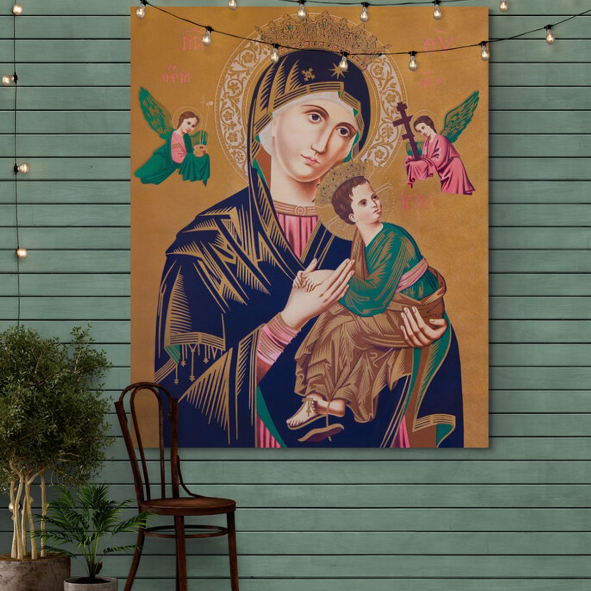 TAYRONA STORE - Cuadro En Lienzo Religioso Virgen Maria 065 80x100cm