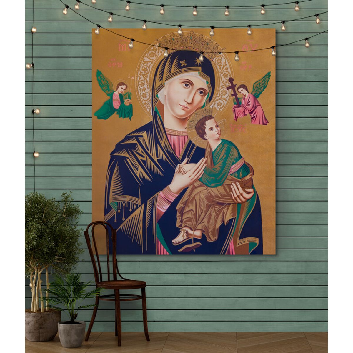 TAYRONA STORE - Cuadro En Lienzo Religioso Virgen Maria 065 80x100cm