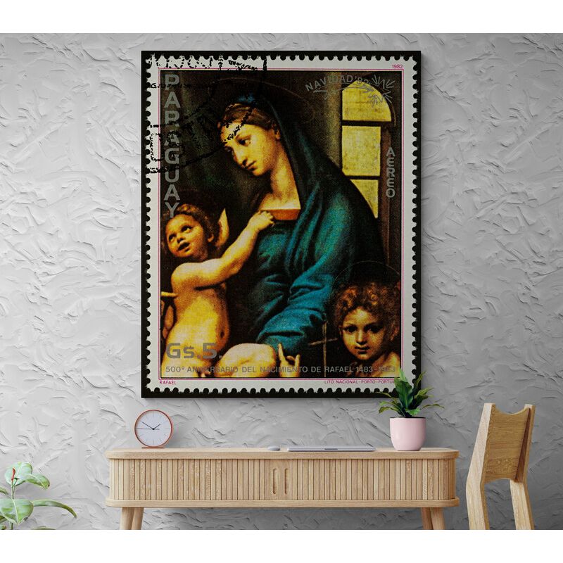 TAYRONA STORE - Cuadro Lienzo Religioso VirgMaria Estampilla 043 120x150cm